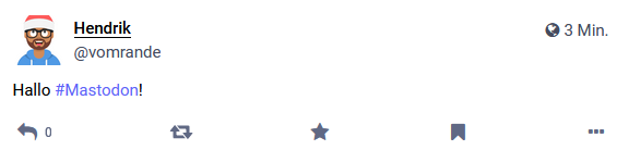 Erster Mastodon-Post